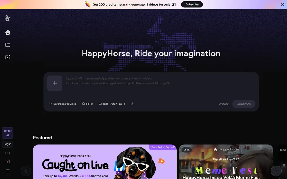 Happy Horse - zrzut strony