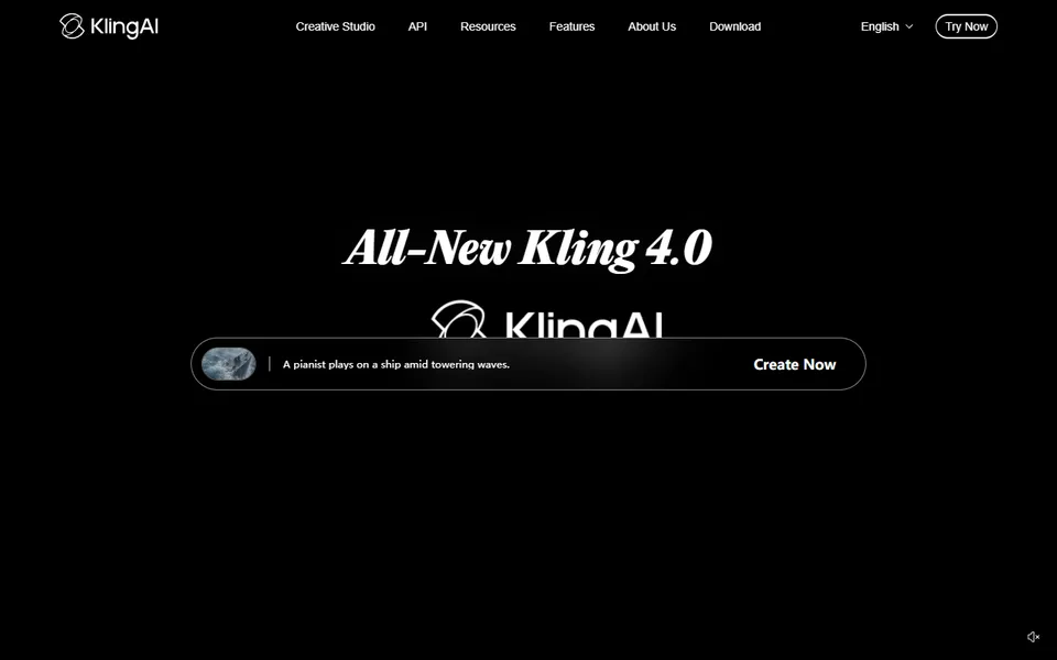 Kling 3.0 - zrzut strony