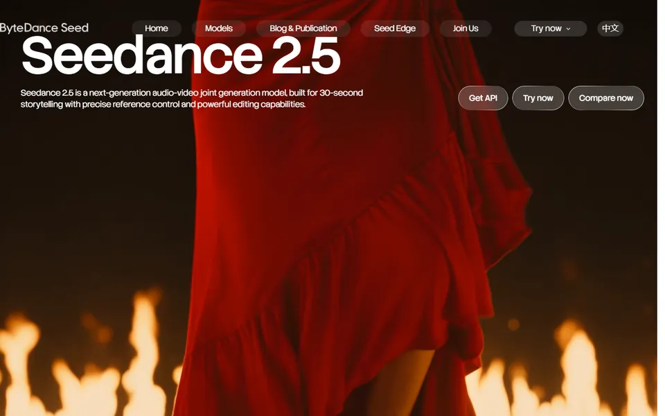 Seedance 2.5 - zrzut strony